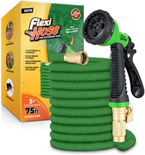 expandable garden hose with sprayer Flexi Hose® Expandable Garden Hose - No Kink or Tangle Hose